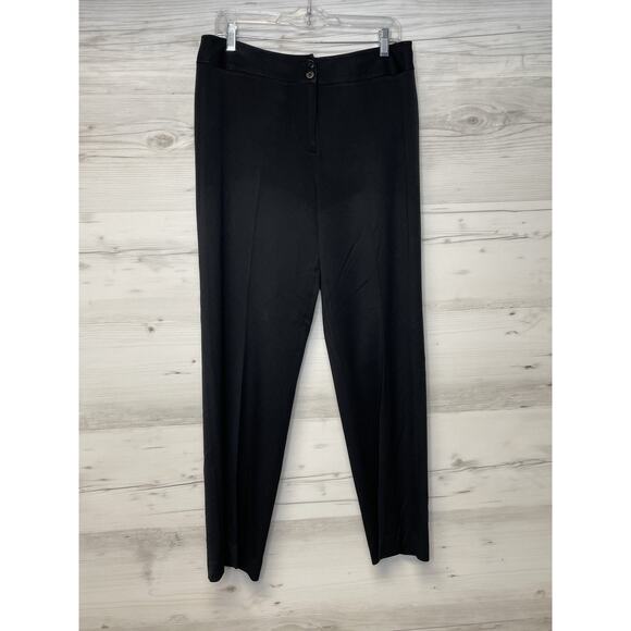Atelier Pants - Atelier Womens 10 Black Straight Leg Dress Pants High Rise Lined Stretch Career